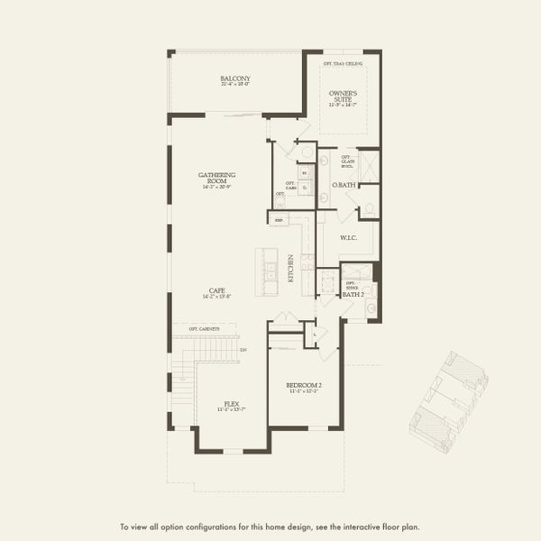 2D floor plan layout for the Spoonbill by Del Webb in Del Webb Naples, Ave Maria, FL (Image 4).