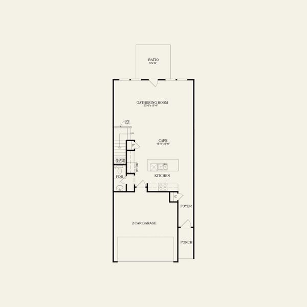 2D floor plan layout for the Cooper by Pulte Homes in Parkside Towns, Charlotte, NC (Image 24).
