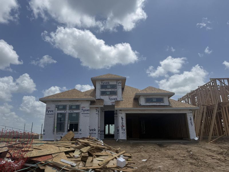 In-progress construction of a new home in Valencia, Manvel, TX (Image 5).