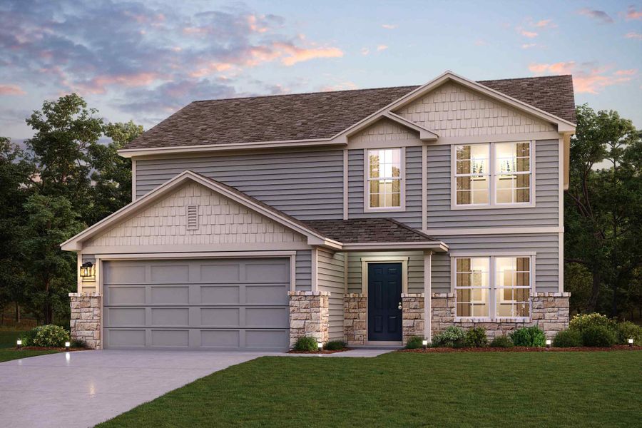 Elevation A2T for Gardner floor plan at Courtland Place exterior