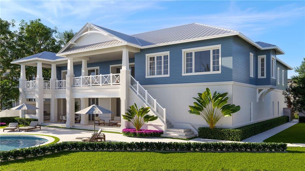 This coastal gem features multiple entertaining areas to enjoy Florida's beautiful lifestyle.