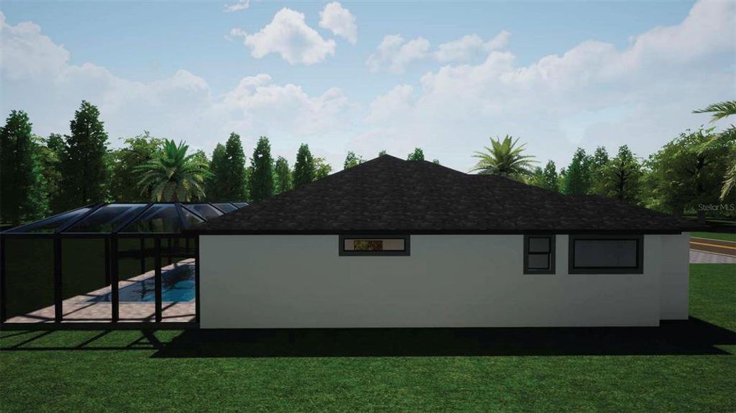Exterior details and patio area of a home in , North Port (Image 15).