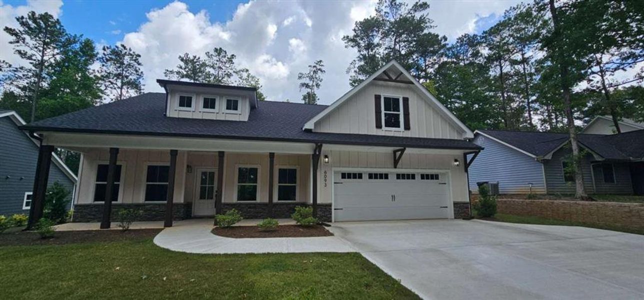 Front exterior of a new home in , Villa Rica, GA, highlighting curb appeal (Image 1). Front exterior of a new home in , Villa Rica, GA, highlighting curb appeal (Image 1).