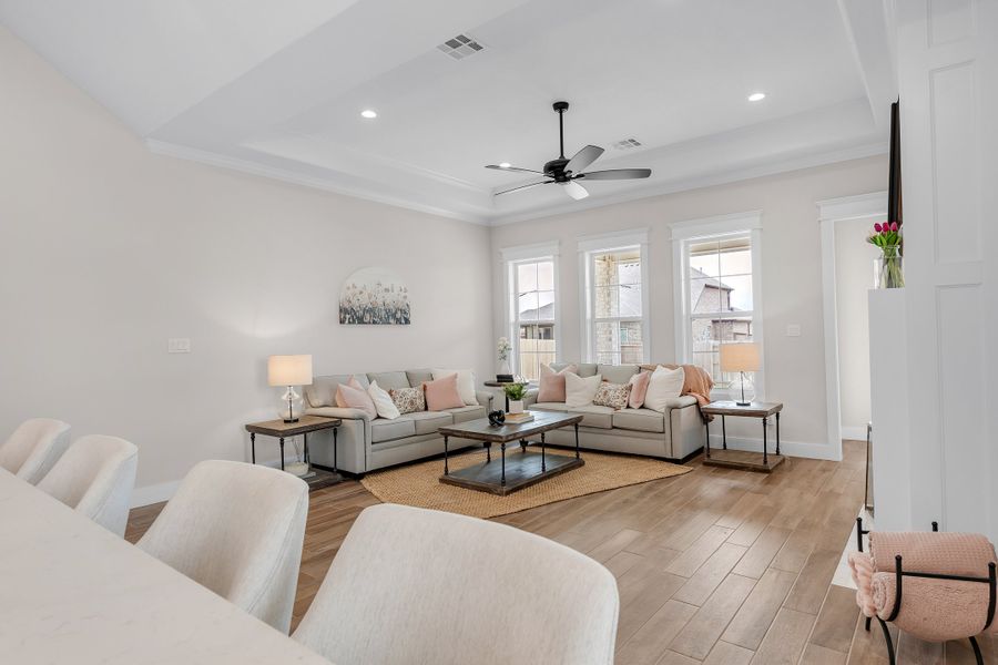 Representative furnished interior of a home built from the The Courtney by Reece Homes in Harvest Meadows, Bryan (Image 26). Representative furnished interior of a home built from the The Courtney by Reece Homes in Harvest Meadows, Bryan (Image 26).