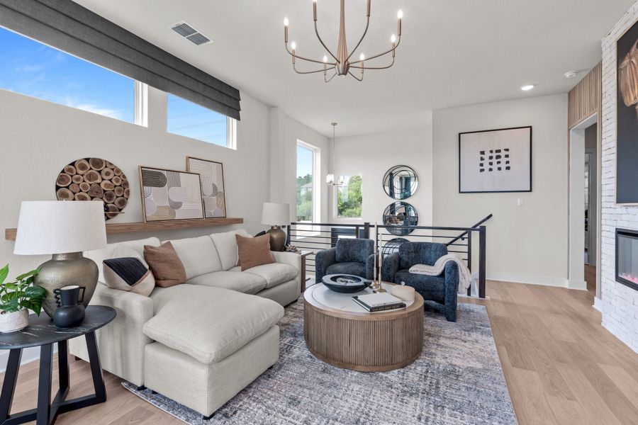 Furnished interior view inside a new home in Prominence, San Antonio (Image 8).
