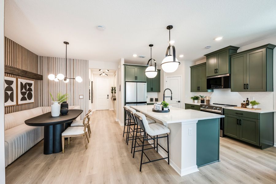Furnished interior view inside a new home in Aulin Square, Oviedo (Image 12).