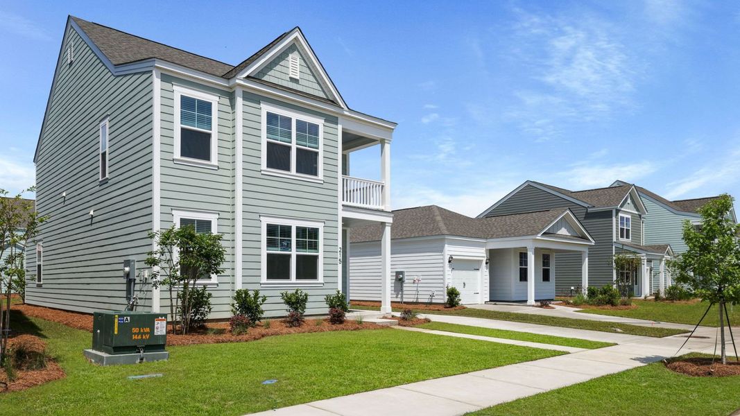 Front exterior of a new home in Sheep Island, Summerville, SC, highlighting curb appeal (Image 2).