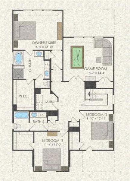 Pulte Homes, Saddlebrook floor plan