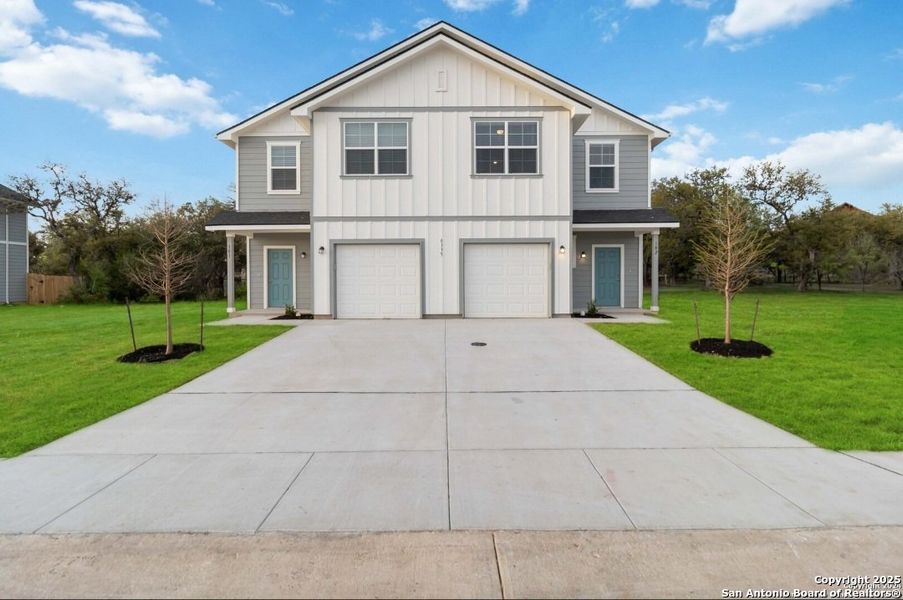 Front exterior of a new home in , San Antonio, TX, highlighting curb appeal (Image 1). Front exterior of a new home in , San Antonio, TX, highlighting curb appeal (Image 1).
