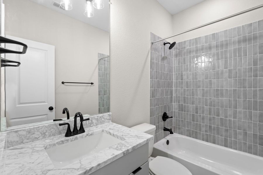 Furnished interior view inside a new home in Elyson 45' & 70', Katy (Image 11).