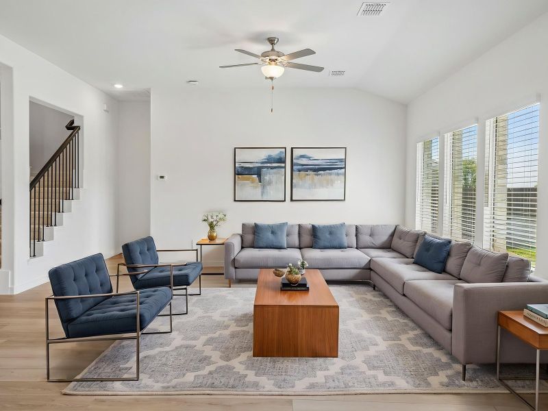 Furnished interior view inside a new home in Parks at Foster Crossing - Signature Series, Anna (Image 4).