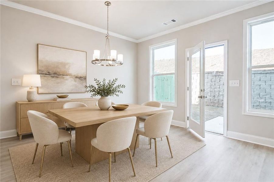 Furnished interior view inside a new home in Somerset at Riverbrook, Gainesville (Image 10).