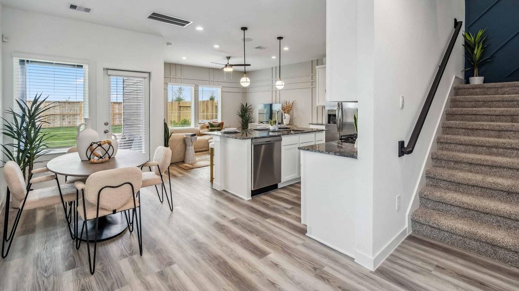 Furnished interior view inside a new home in Highland Court, Houston (Image 7). Furnished interior view inside a new home in Highland Court, Houston (Image 7).