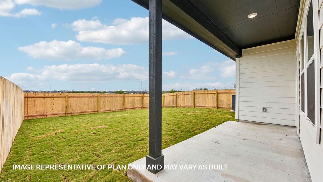 Exterior details and patio area of a home in Carillon, Manor (Image 2).