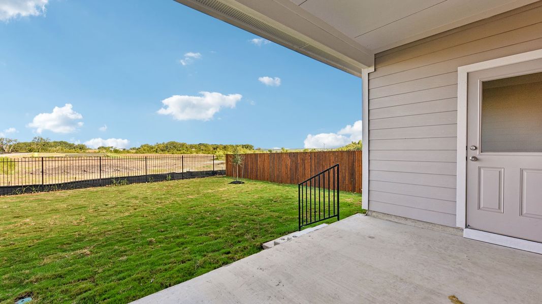 Exterior details and patio area of a home in Watermill, Uhland (Image 22). Exterior details and patio area of a home in Watermill, Uhland (Image 22).
