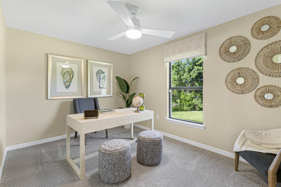 Representative furnished interior of a home built from the St Augustine by Christopher Alan Homes in Palm Bay, Palm Bay (Image 31).