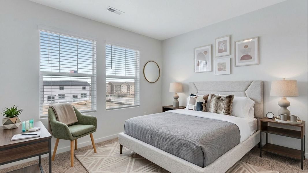 Furnished interior view inside a new home in Ellston Park, Colorado Springs (Image 11). Furnished interior view inside a new home in Ellston Park, Colorado Springs (Image 11).