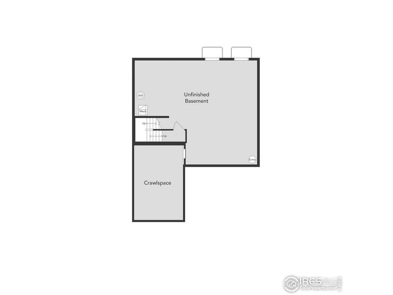 2D floor plan layout of this home in Thompson River Ranch, Johnstown, CO (Image 3).