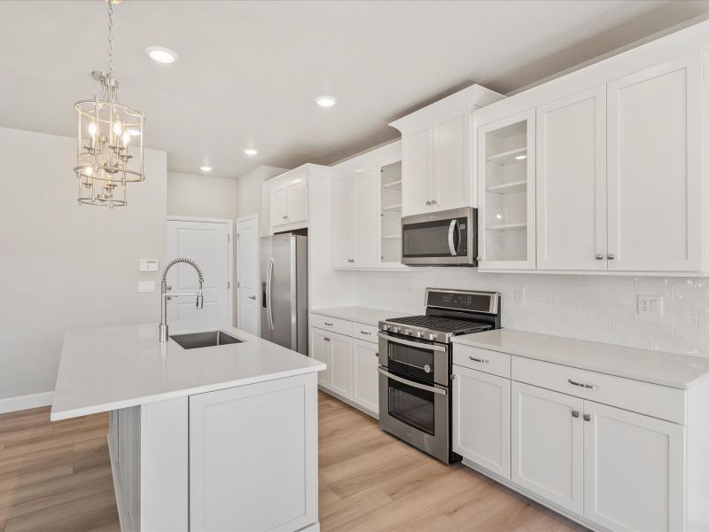 The Bergamot floorplan interior image taken at a Meritage Homes community in Littleton, CO.