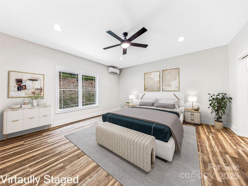 Virtually Staged Primary Bedroom