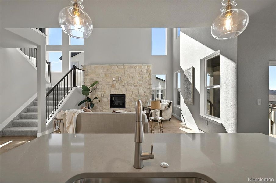 Furnished interior view inside a new home in , Colorado Springs (Image 12). Furnished interior view inside a new home in , Colorado Springs (Image 12).