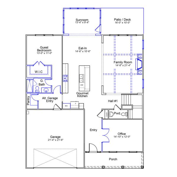 2D floor plan layout of this home in Sweetbrier, Durham, NC (Image 3).