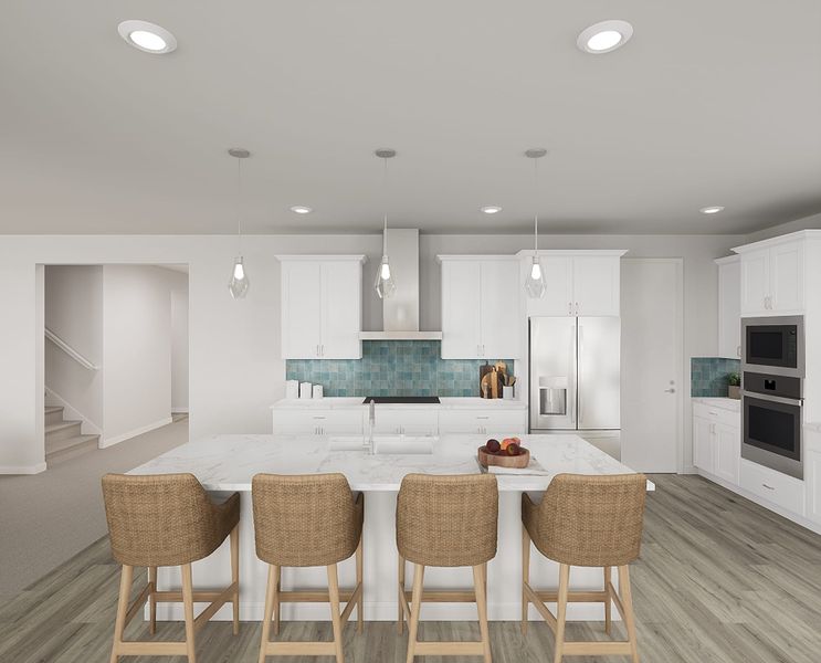 Representative furnished interior of a home built from the Laurel Plan 4002 by Tri Pointe Homes in Waterston Central, Gilbert (Image 14).