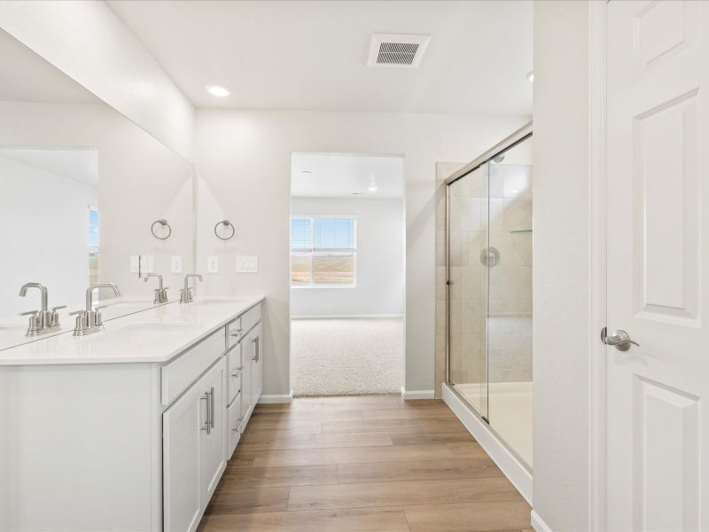 Furnished interior view inside a new home in Revere at Johnstown, Johnstown (Image 4).