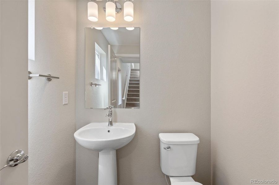 Furnished interior view inside a new home in Woodrose at Painted Prairie, Aurora (Image 11).