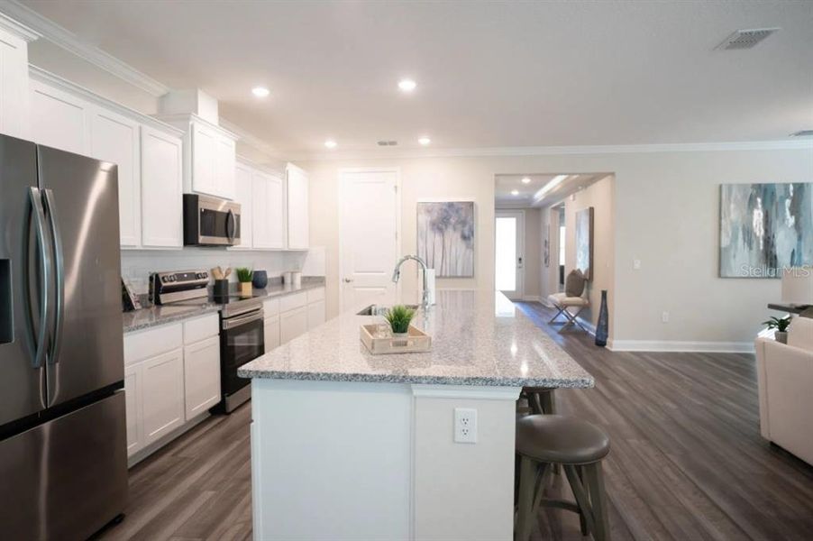 Model home - actual features may vary.