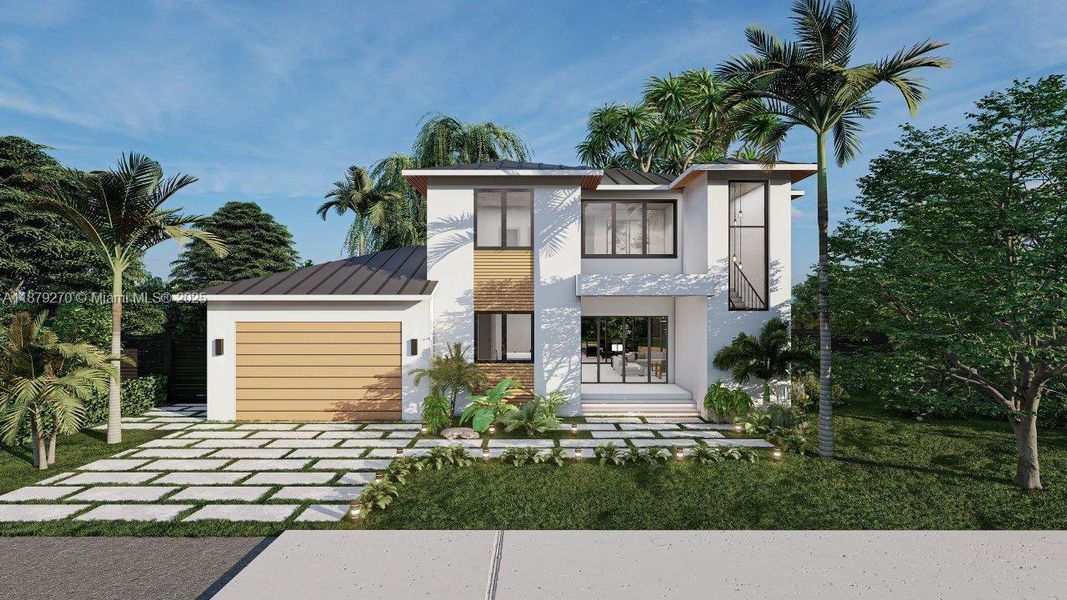 Front exterior of a new home in , North Miami, FL, highlighting curb appeal (Image 4). Front exterior of a new home in , North Miami, FL, highlighting curb appeal (Image 4).