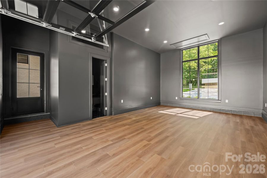 1 car garage/GYM/ office-heated with  1/2 bath