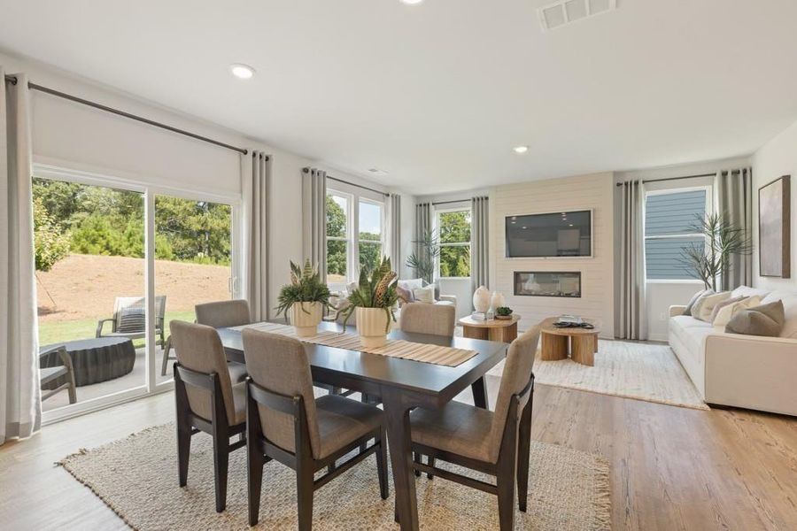 Furnished interior view inside a new home in Union Heights, Flowery Branch (Image 14). Furnished interior view inside a new home in Union Heights, Flowery Branch (Image 14).