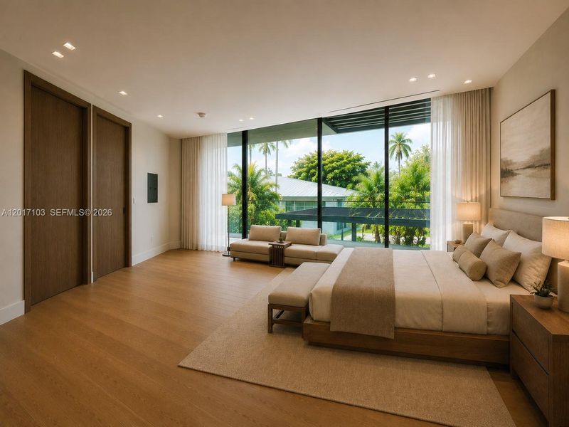 Furnished interior view inside a new home in , Miami Beach (Image 5).