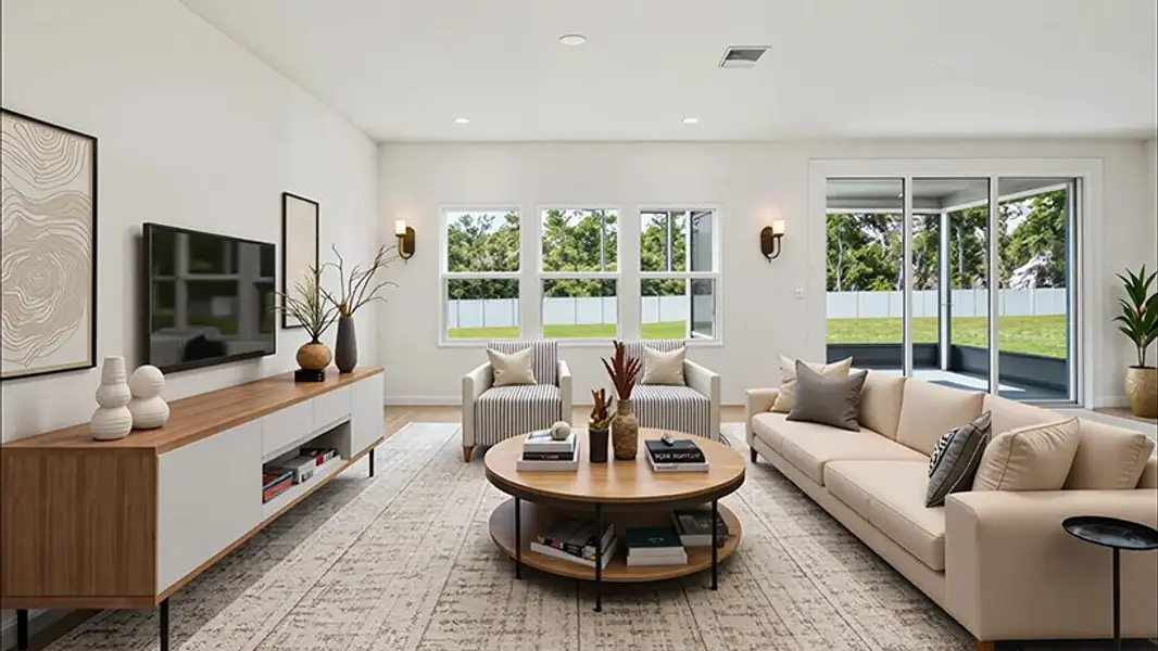 Representative furnished interior of a home built from the Coral by D.R. Horton in Oaks Preserve, Gainesville (Image 3).