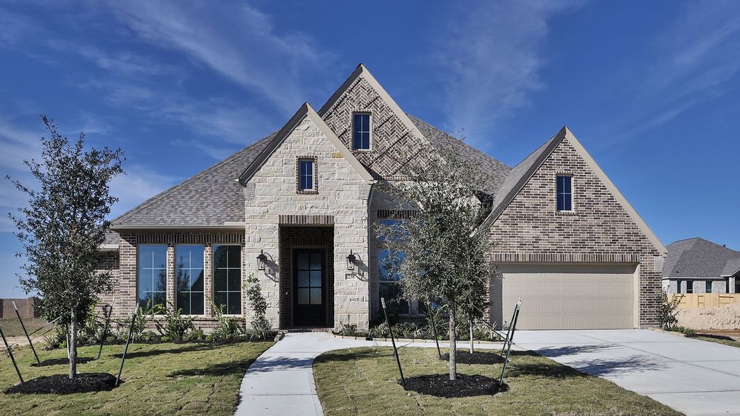 Front exterior of a new home in Briarley, Montgomery, TX, highlighting curb appeal (Image 1). Front exterior of a new home in Briarley, Montgomery, TX, highlighting curb appeal (Image 1).