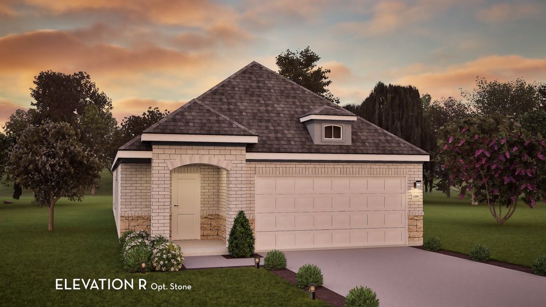 Representative exterior photo of a completed home built from the Maple by CastleRock Communities in Arboretum Estates, Terrell, TX (Image 16). Representative exterior photo of a completed home built from the Maple by CastleRock Communities in Arboretum Estates, Terrell, TX (Image 16).