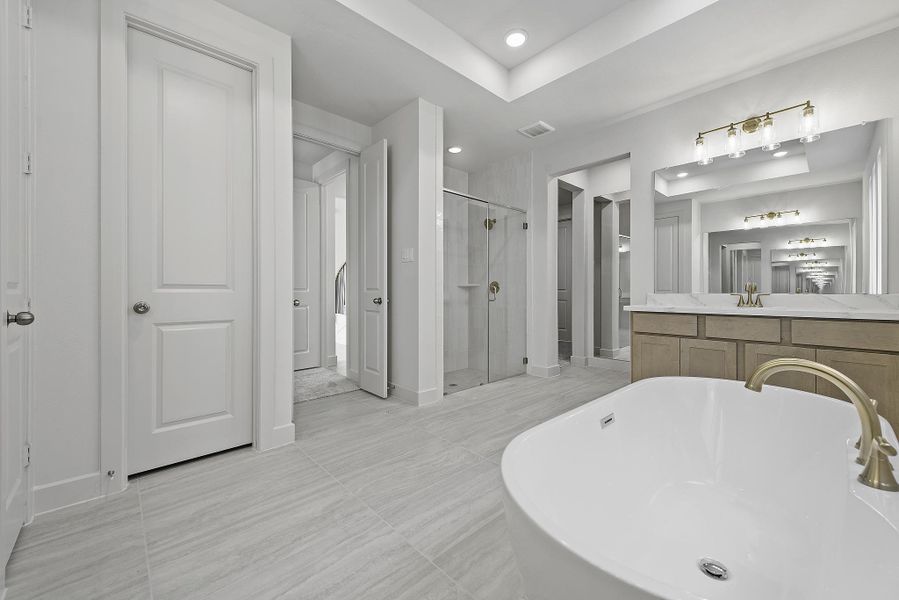 Furnished interior view inside a new home in Bridgeland, Cypress (Image 10).