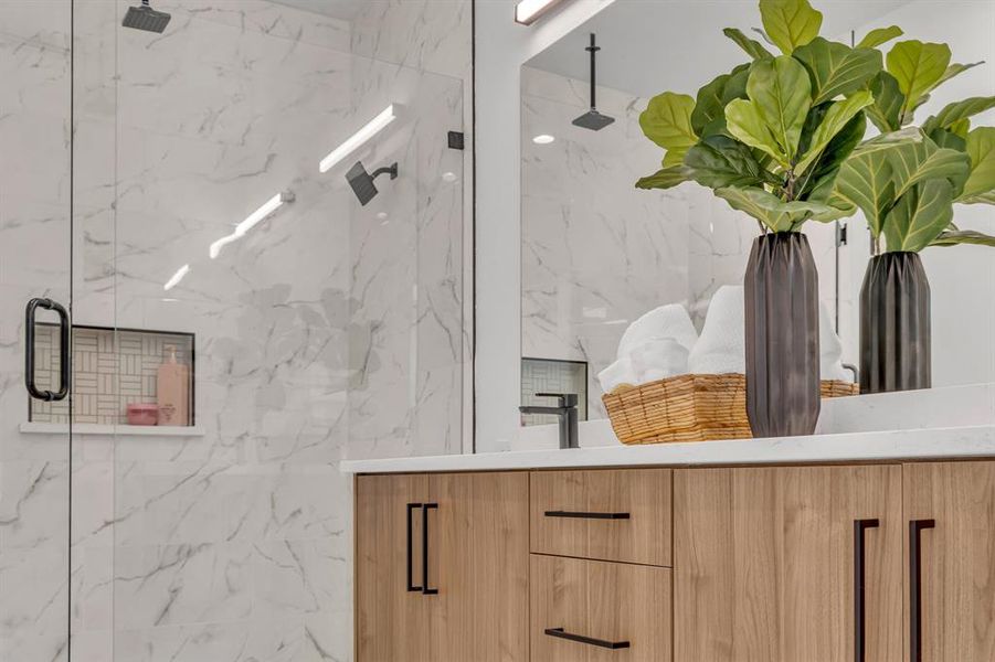 Close-up of interior finishes inside a home in , Dallas (Image 21).