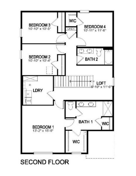 2D floor plan layout of this home in Silver Peaks, Lochbuie, CO (Image 3).