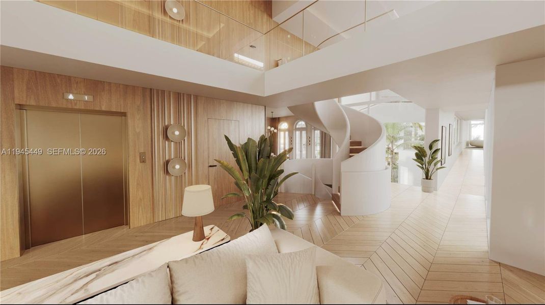 Furnished interior view inside a new home in , Miami (Image 7).