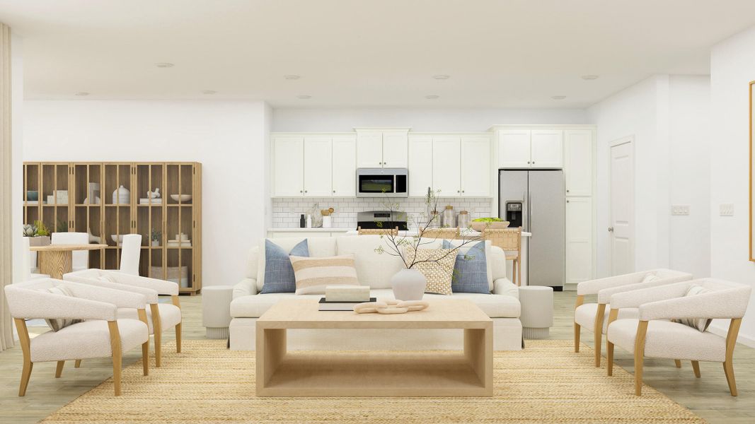 Furnished interior view inside a new home in Horizons at Carnes Crossroads | 55+: Legends Collection, Summerville (Image 10).