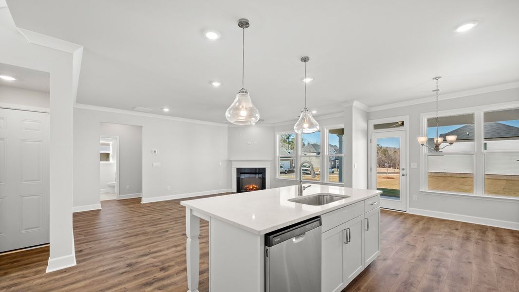 Representative furnished interior of a home built from the Fleetwood by D.R. Horton in Evergreen Crossing, Locust Grove (Image 10).