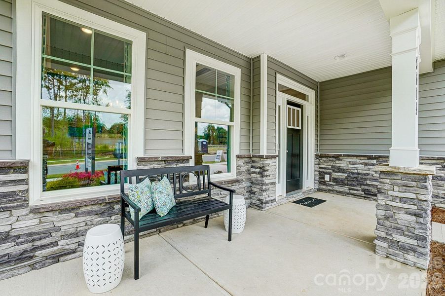 Spacious front porch