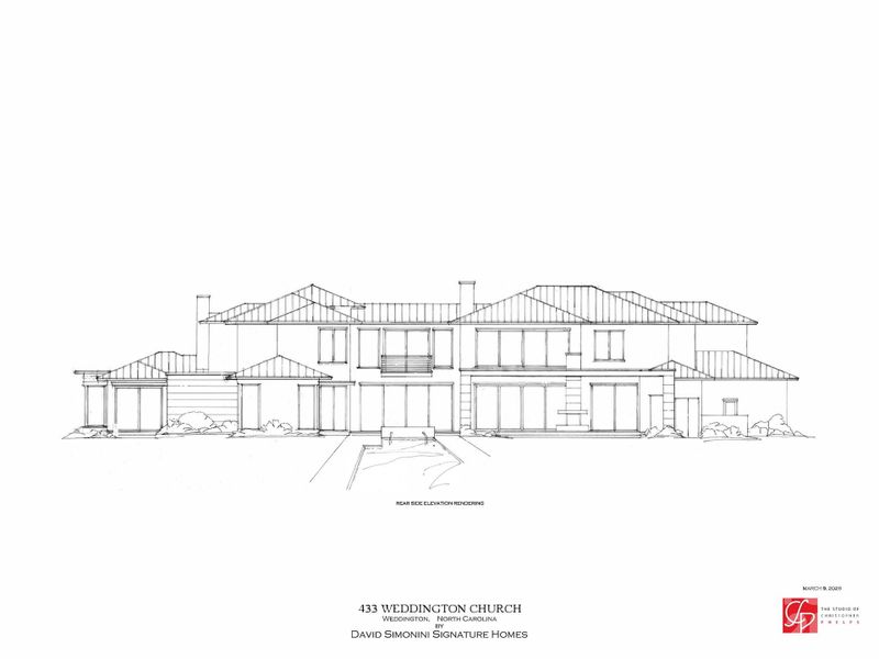 Exterior rendering of this home design in , Waxhaw, NC (Image 4).