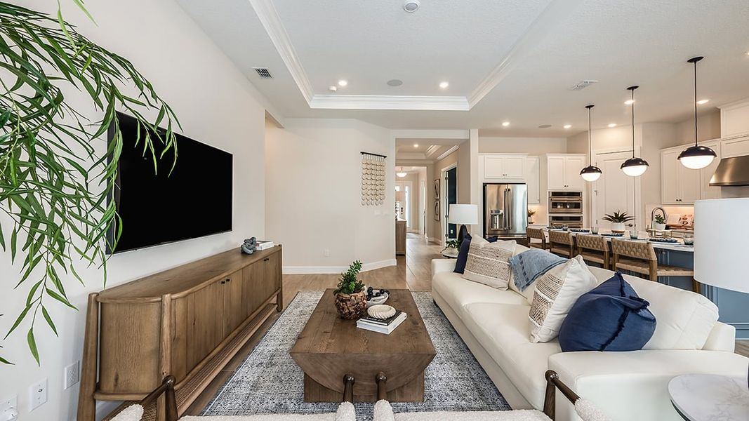 Representative furnished interior of a home built from the Farnese by Taylor Morrison in Esplanade Lake Club, Fort Myers (Image 7).