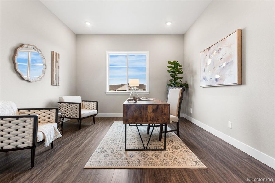 Furnished interior view inside a new home in Hilltop at Inspiration, Aurora (Image 17).