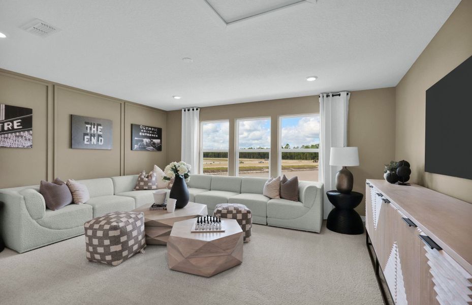 Representative furnished interior of a home built from the Yorkshire by Pulte Homes in Westerly Park at Wildlight, Wildlight (Image 10).