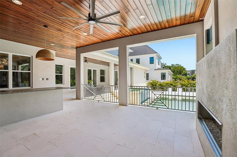 Exterior details and patio area of a home in , Tampa (Image 45).