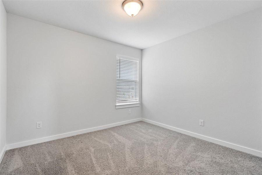 Spare room with carpet flooring and baseboards Spare room with carpet flooring and baseboards